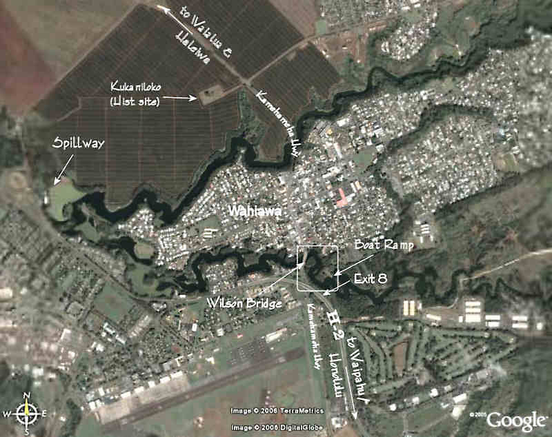Aerial photo of Wahiawa and Lake Wilson