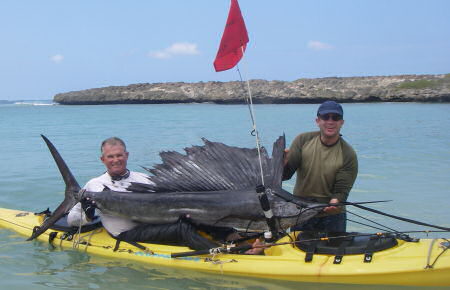 Yale helps Steve balance his 61# sailfish